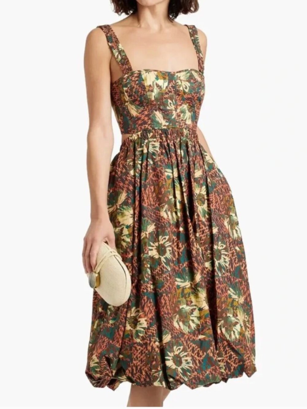 Ulla Johnson Olympia cutout printed midi dress Size 2
